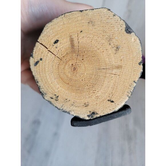 Wooden happy witch Black Cat Halloween Moon post vintage - Picture 9 of 11